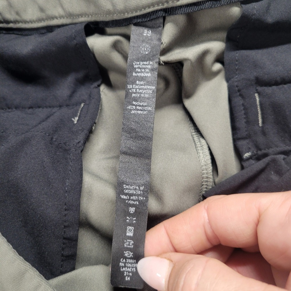 Lululemon Commission Pant Classic Mens 38 Sage Green Warpstreme Chino - Picture 5 of 9
